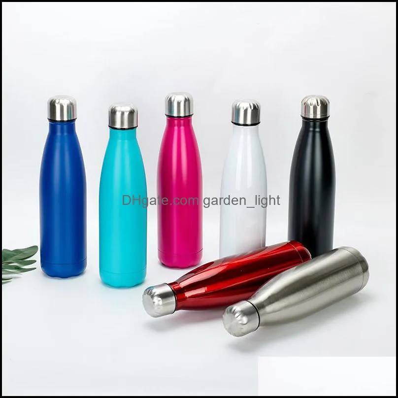 gift sublimation 17oz cola bottle portable 500ml stainless steel cola water bottles double walled insulated flasks vtky2246
