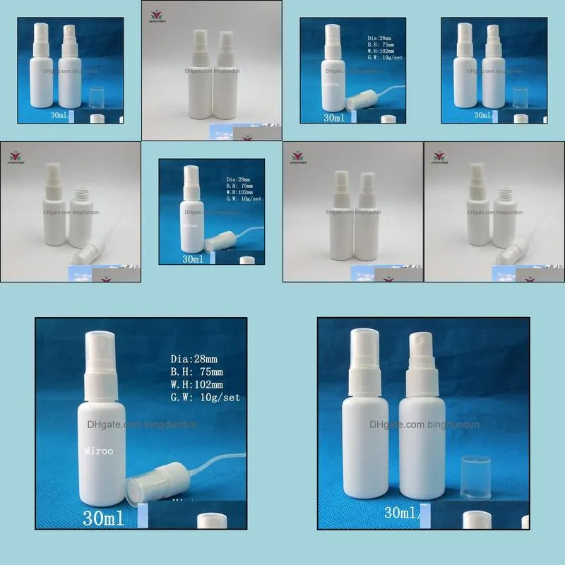 100 sets/lot 30ml sprayer pump empty bottles 30cc/1oz small plastic perfume spray bottle