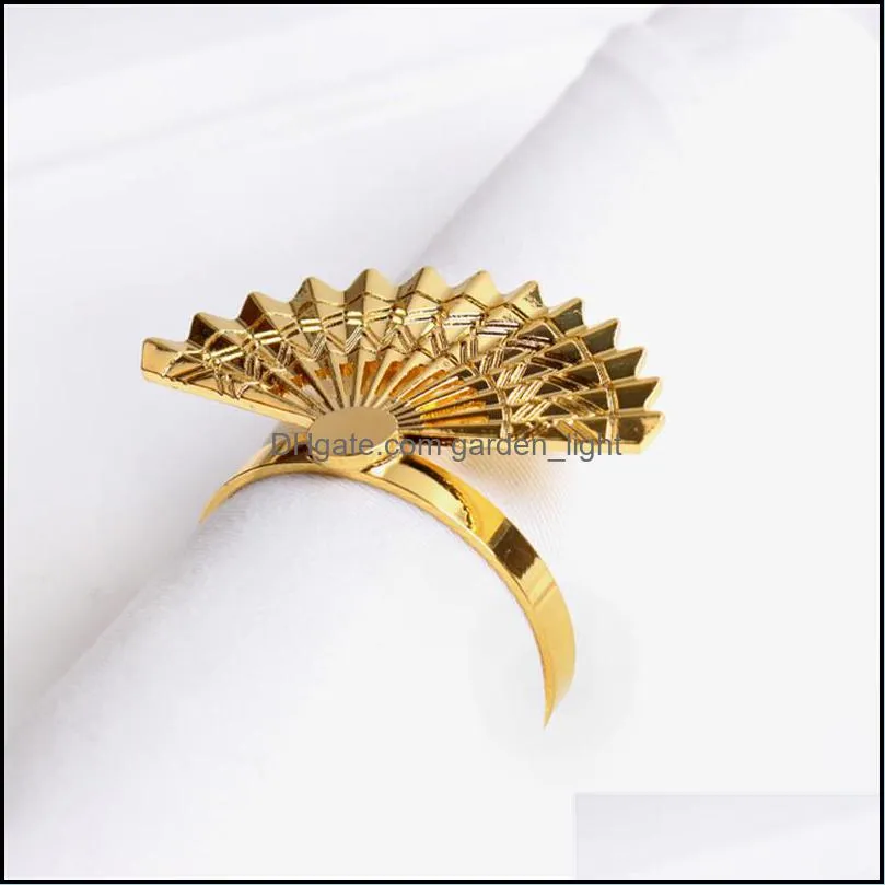 shell and fan napkin ring gold napkin holder table