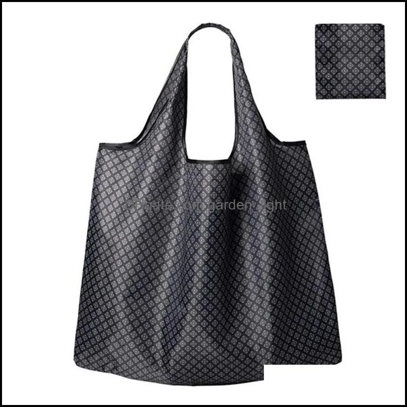 shopping bag large printing polyester environmental protection folding bags handbag home storage 58x65cm 788 b3