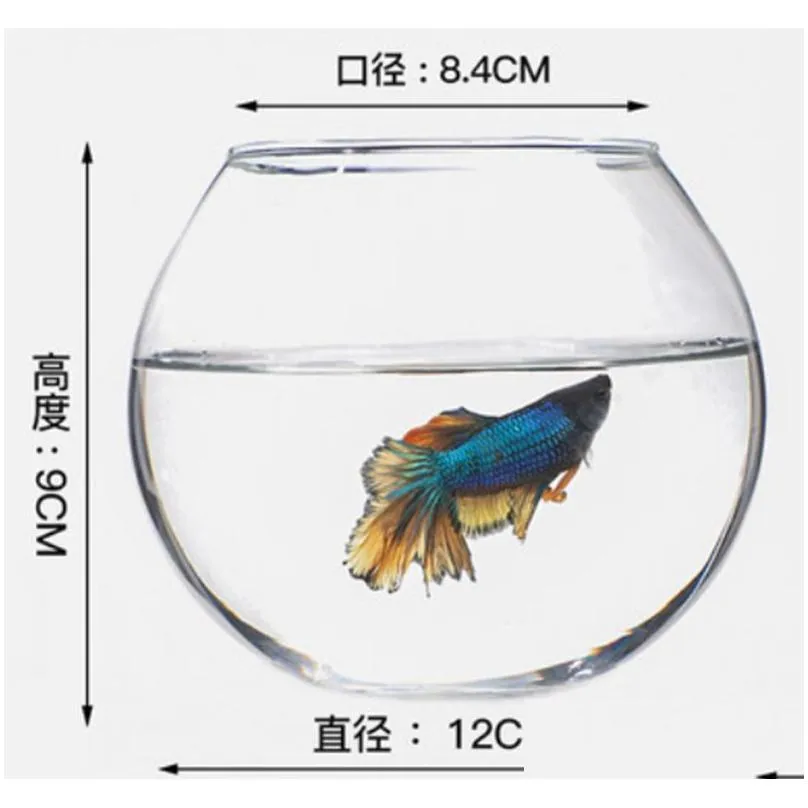 aquariums big size glass goldfish bowl complete living room ecological small guppy fish breeding box turtle toy pecera pet supplie