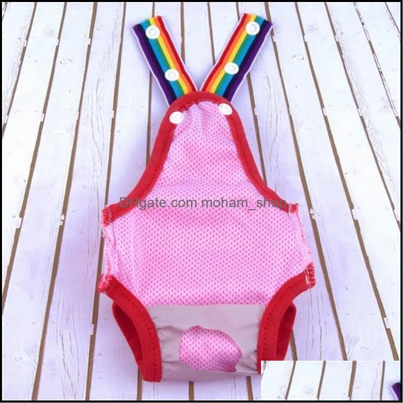 4 colors cute dog rompers adjustable pet underwear dog physiological panty female pet physiological pants with strap