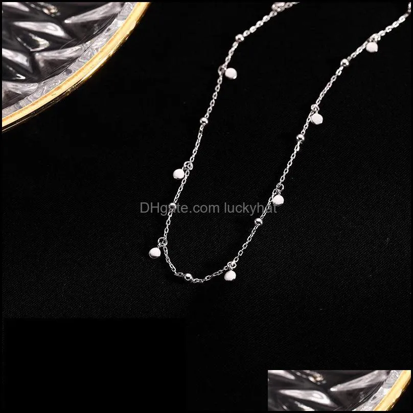 high quality cooper clavicle chain necklace doublelayer zircon unique design for women