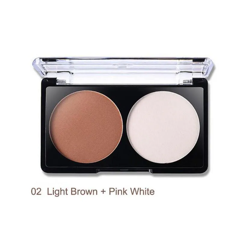 wholesale 4 patterns face shading powder contour highlighter bronzer palette set trimming makeup face contour grooming pressed powder