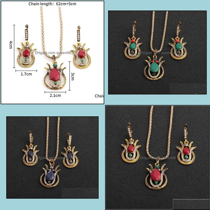 bridal jewelry set luxury jewelry drop stone earrings set engagement wedding party jewelry set
