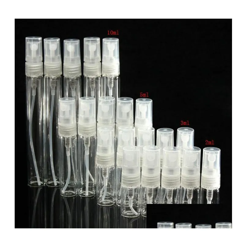 2ml refillable atomizer 2cc mini  oil perfume sample empty pump spray glass bottle sn1479