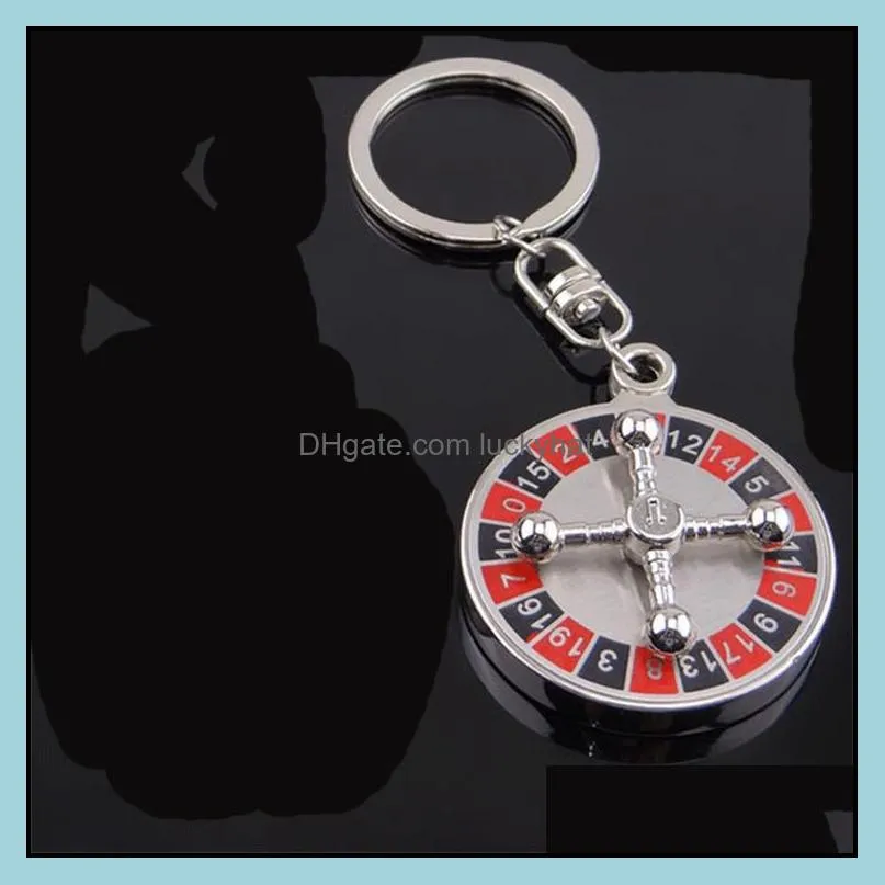 creative russian turntable 360 degrees rotatable keychain car styling personality keychains gift keyrings keyring key holder