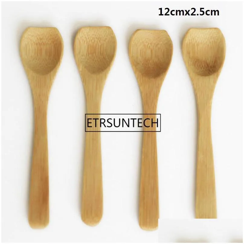 7 size small bamboo spoons natural eeofriendly mini honey spoons kitchen mini coffee teaspoon kids ice cream scoop 913cm lx1023