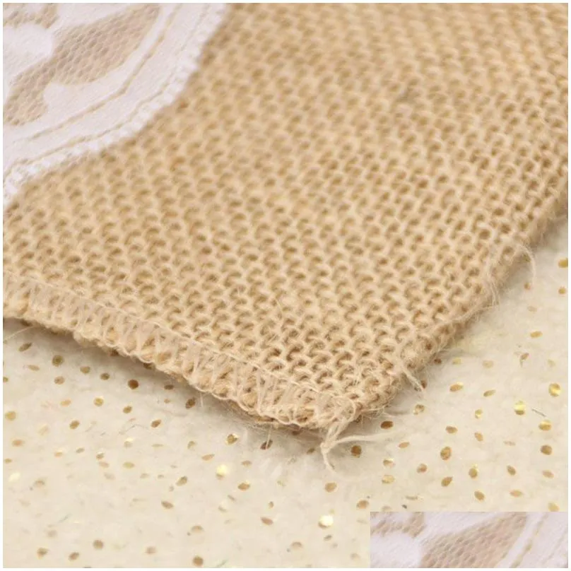 21 x11cm vintage jute tableware pouch pocket burlap lace knife and fork bag cutlery holder for wedding decoration za1341