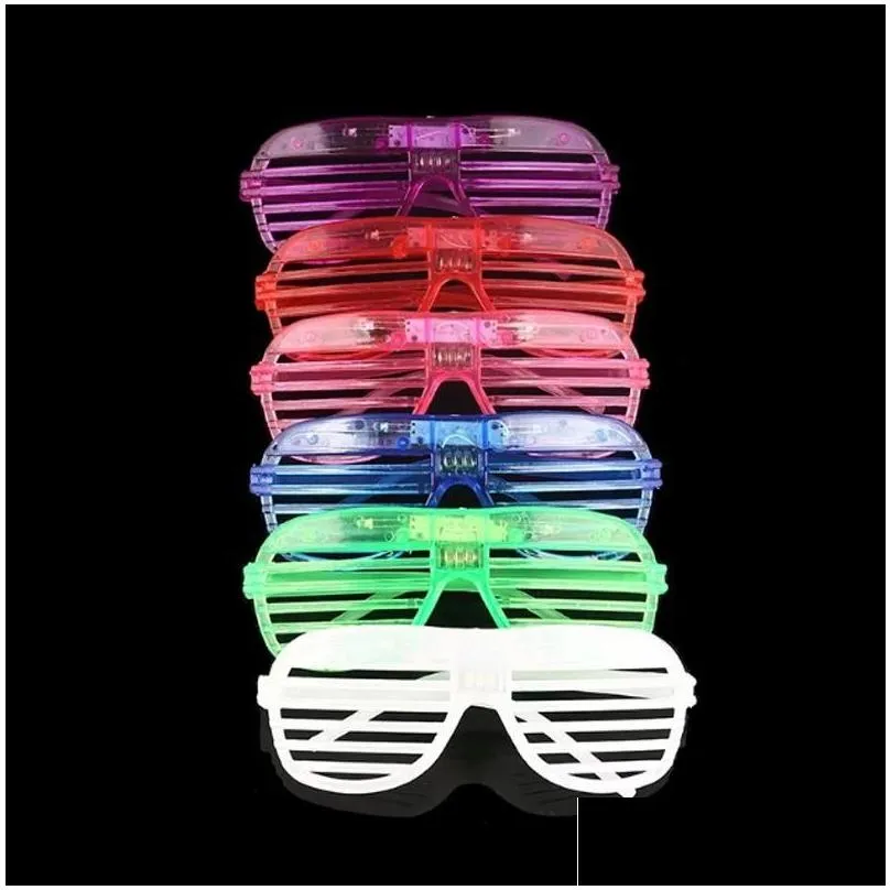 new led light glasses flashing shutters shape glasses led flash glasses sunglasses dances party supplies festival decoration