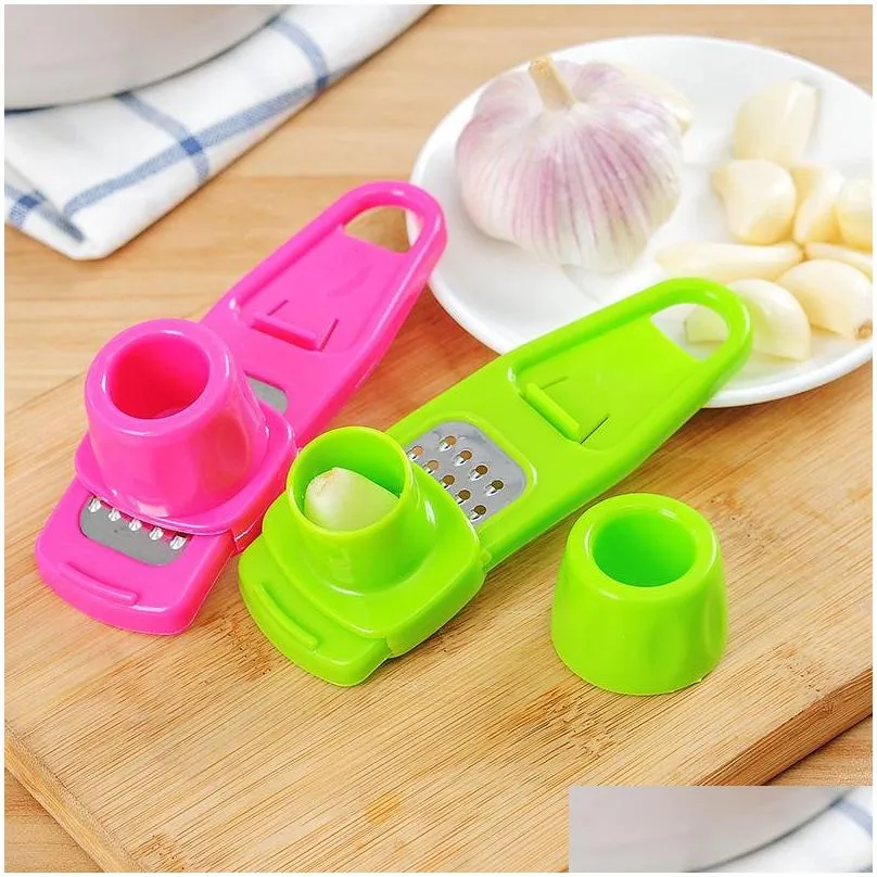 candy color kitchen accessories plastic ginger garlic grinding tool magic silicone peeler slicer cutter grater planer ct0498