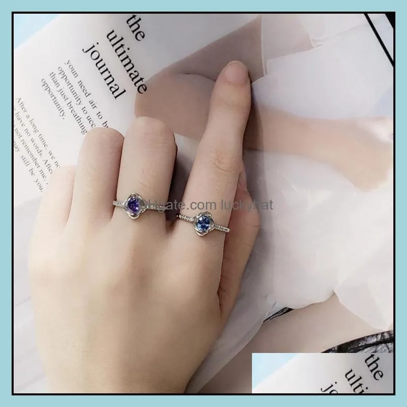 cr jewelry 100 s925 sterling silver rings with cubic zircon original box for women fashion ring for valentines day american style