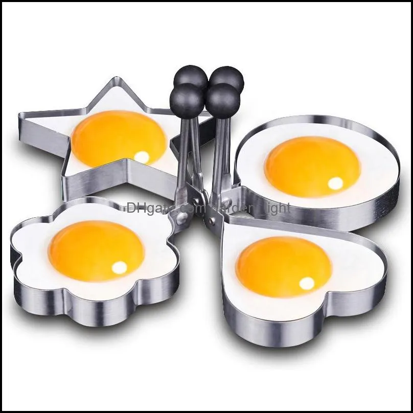 thickening stainless steel mold five pointed star love heart shaped fried egg mould kitchen practical gadget diy new arrival 1cj j2