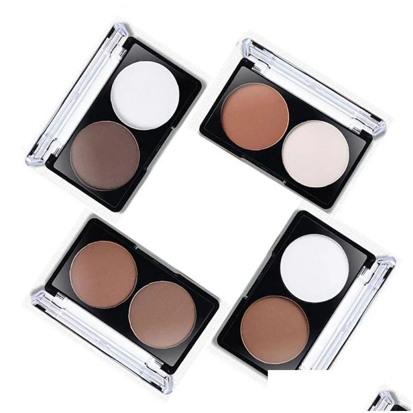 wholesale 4 patterns face shading powder contour highlighter bronzer palette set trimming makeup face contour grooming pressed powder