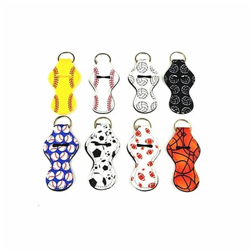 neoprene chapstick holder keychain girl chapstick lipstick keychain for sale gift favors valentines gift durable 67 styles lx0315