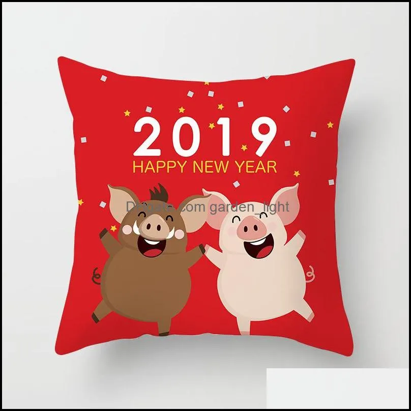 merry christmas pillowcase bedroom soft square cushion cover office car sofa decorative pillowcase 44x44cm merry xmas pillow cover