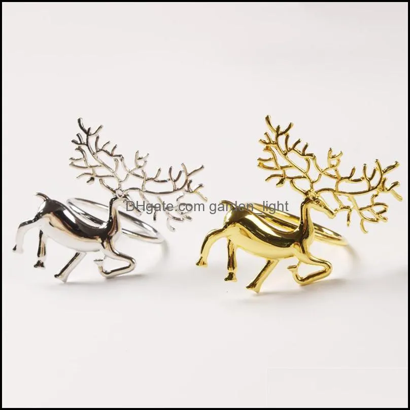 silver gold napkin rings napkin holders deer