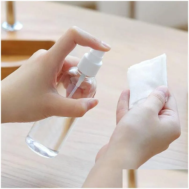100ml empty transparent plastic spray bottle atomizer pumps for essential oils travel perfume bulk portable makeup tool