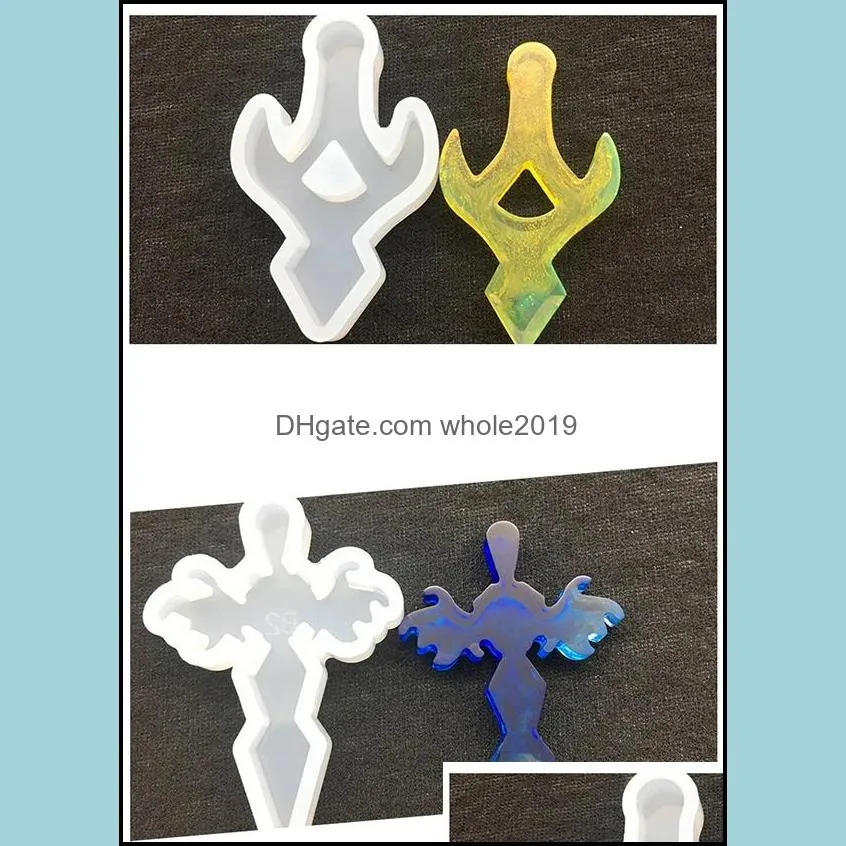 cross pendant silicone molds cabochon resin pendant mould 11 shape diy crafts handmade jewelry making tools wholesale