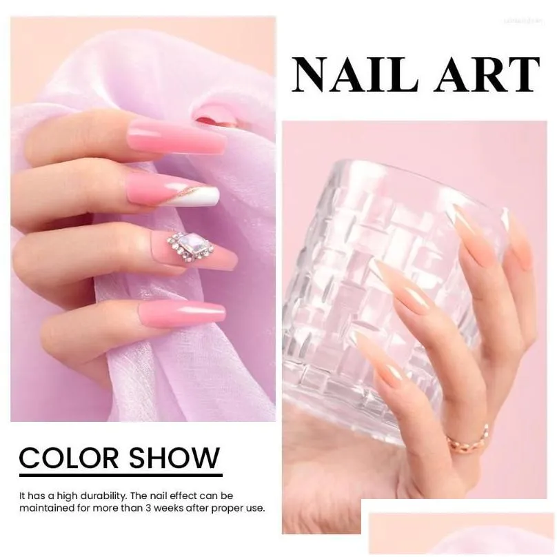 nail art kits set poly uv gel kit 9pcs extension varnish acrylic polish doubleend brush manicure tool with drying lamp