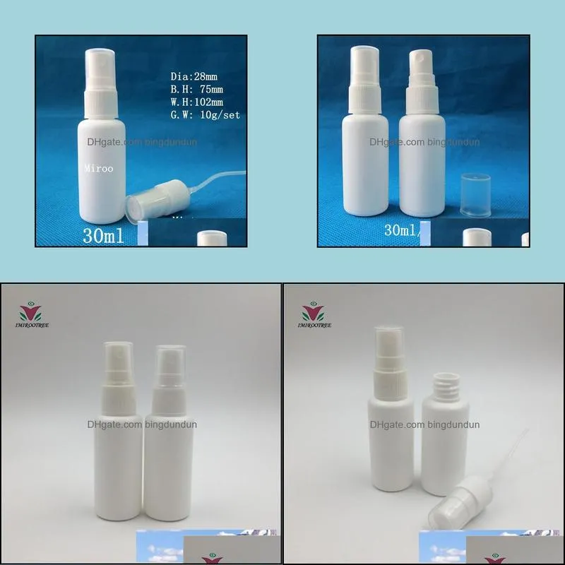 100 sets/lot 30ml sprayer pump empty bottles 30cc/1oz small plastic perfume spray bottle