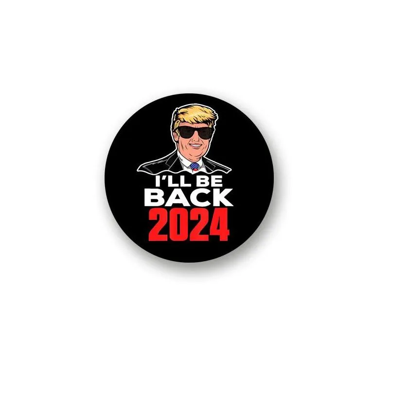 trump 2024 badge brooches pins party favor election supplies keep america great 1.73 inch