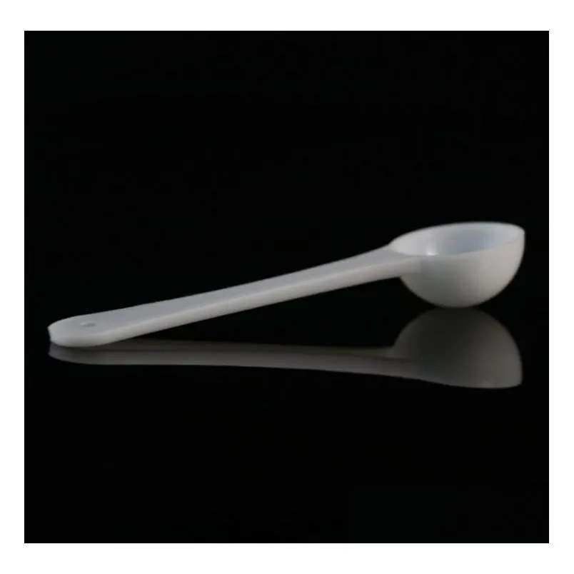 1000pcs 1g professional plastic 1 gram scoops spoons for food milk washing powder medcine white measuring spoons sn2205