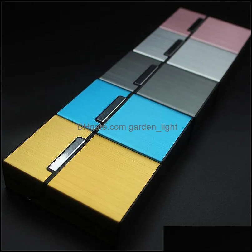 metal cigarette case aluminum alloy solid color men cigar holder practical smoke containers for business gifts 7 3dh e1