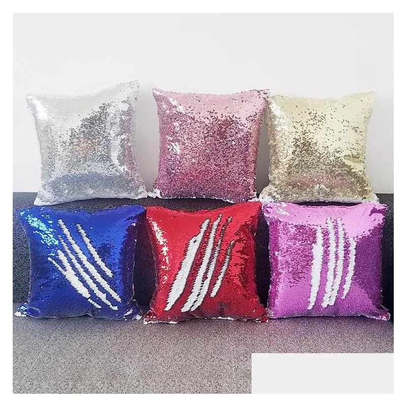 sublimation blank magical sequins item pillowcase for sublimation ink print diy gifts 40x40cm