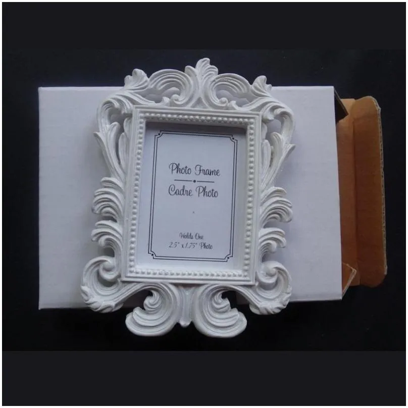 victorian style resin white black baroque picture/photo frame place card holder bridal wedding shower favors gift za1230