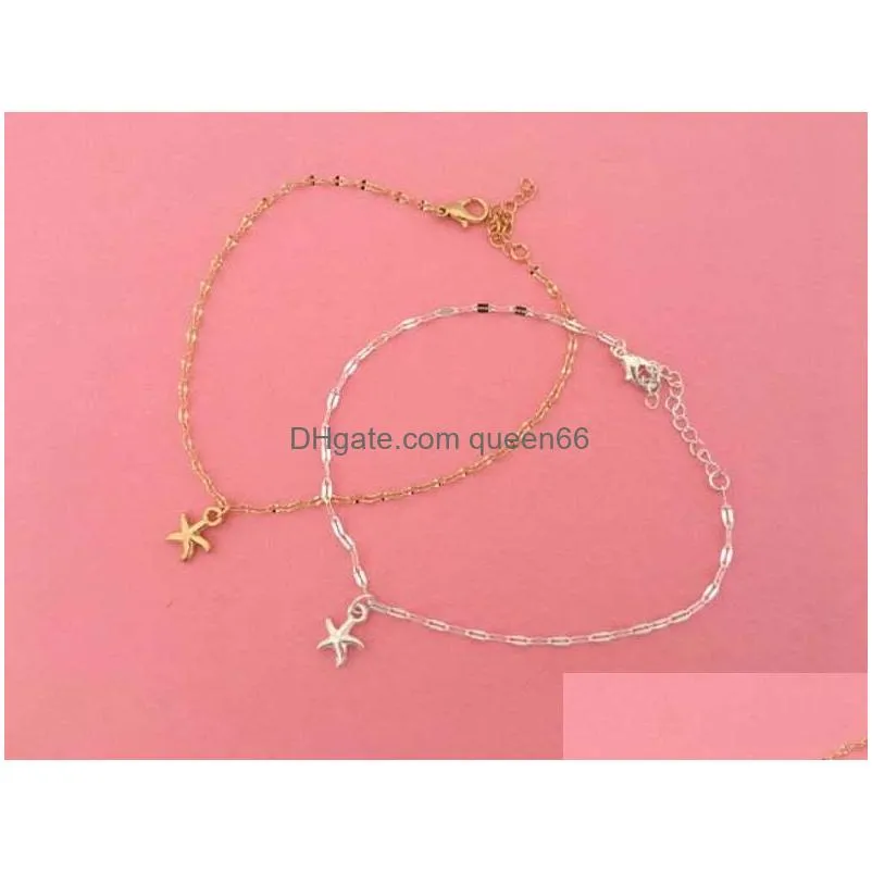 fashion jewelry starfish anklet beach anklet starfish pendant chain anklets