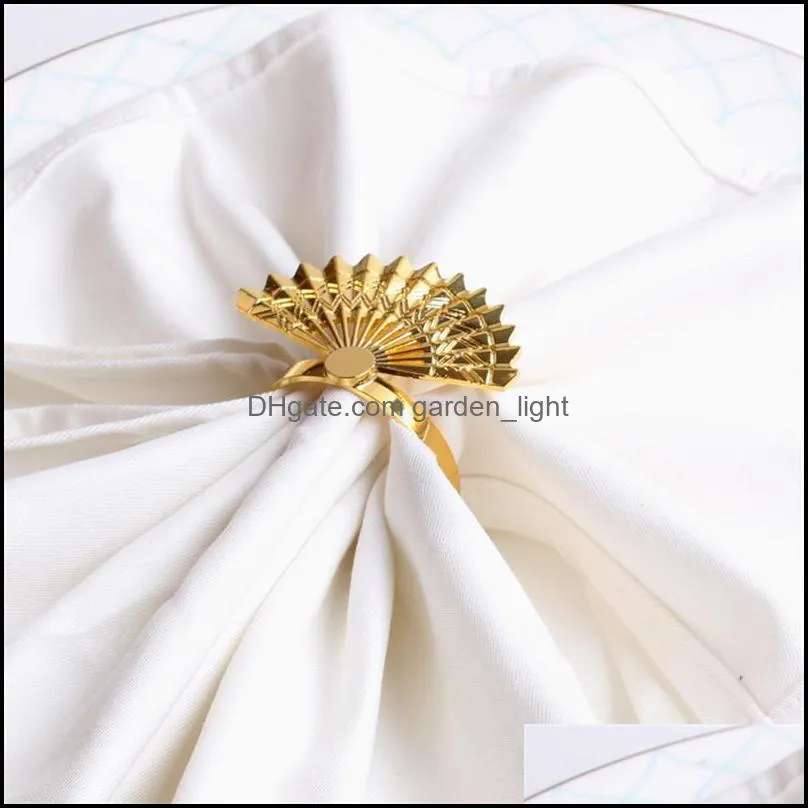 shell and fan napkin ring gold napkin holder table