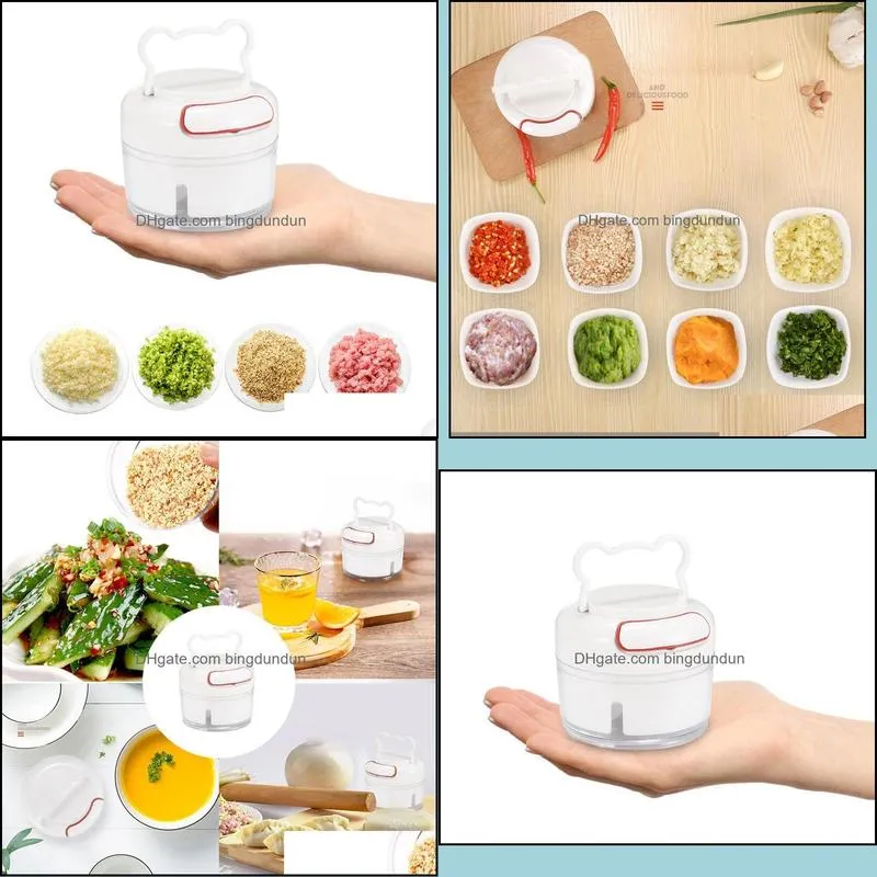 newmini hand pull vegetable fruit twist shredder blender 170ml multifunction manual meat grinder food chopper garlic cutter slicer