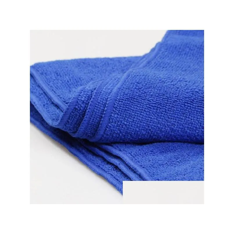 30x30cm blue soft microfiber cleaning towel for car washing cloth auto care square home bathroom kitchen detergency towels wa1606