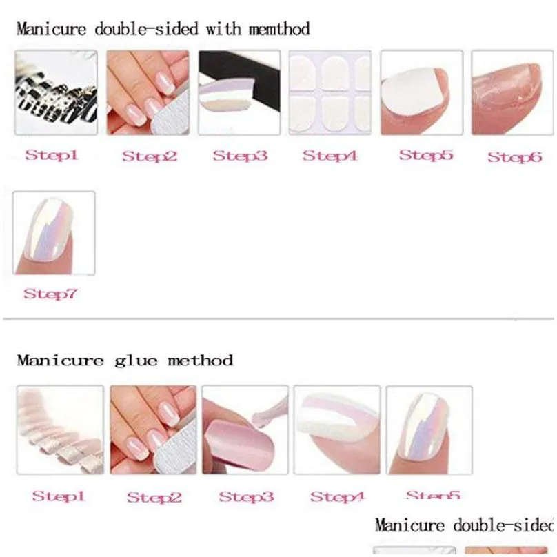 nail art kits 24pcs/set almond fake nails solid colorjump color diy 10 style medium length tip accessory with glue kitnail
