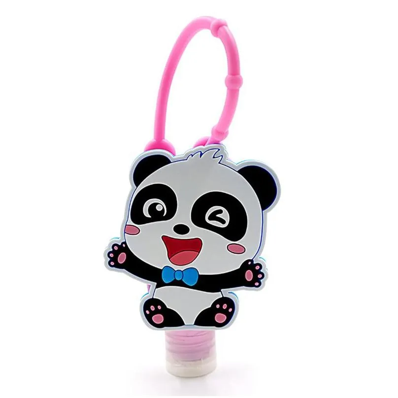 30ml cute creative cartoon animal shaped bath bottles silicone portable hand soap hand sanitizer holder with empty bottle