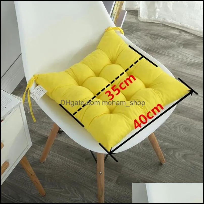 thicken home seat cushion pad 40x40cm square soft office bar chair seat cushions solid color sofa pillow buttocks chair cushion