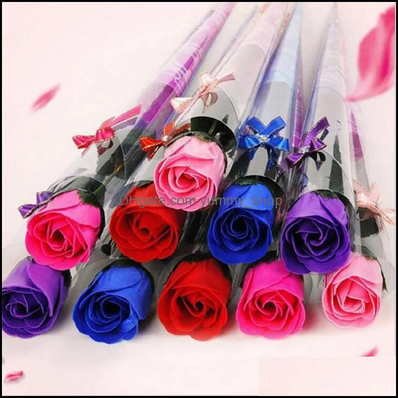 newfashion artificial flower rose carnation soap flowers for valentines thanksgiving mother day gift wedding christmas party rre11759