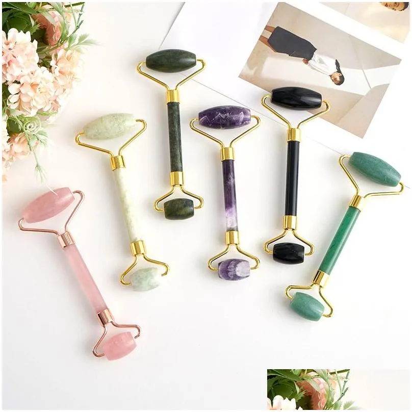 jade roller massager party favor natural crystal stone face gua sha tools creative gift supplies