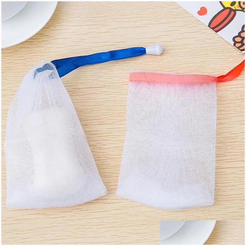 9x15cm soap bag foam mesh soaped glove sponges for foaming cleaning bath soaps net bathroom cleanings gloves meshs baths