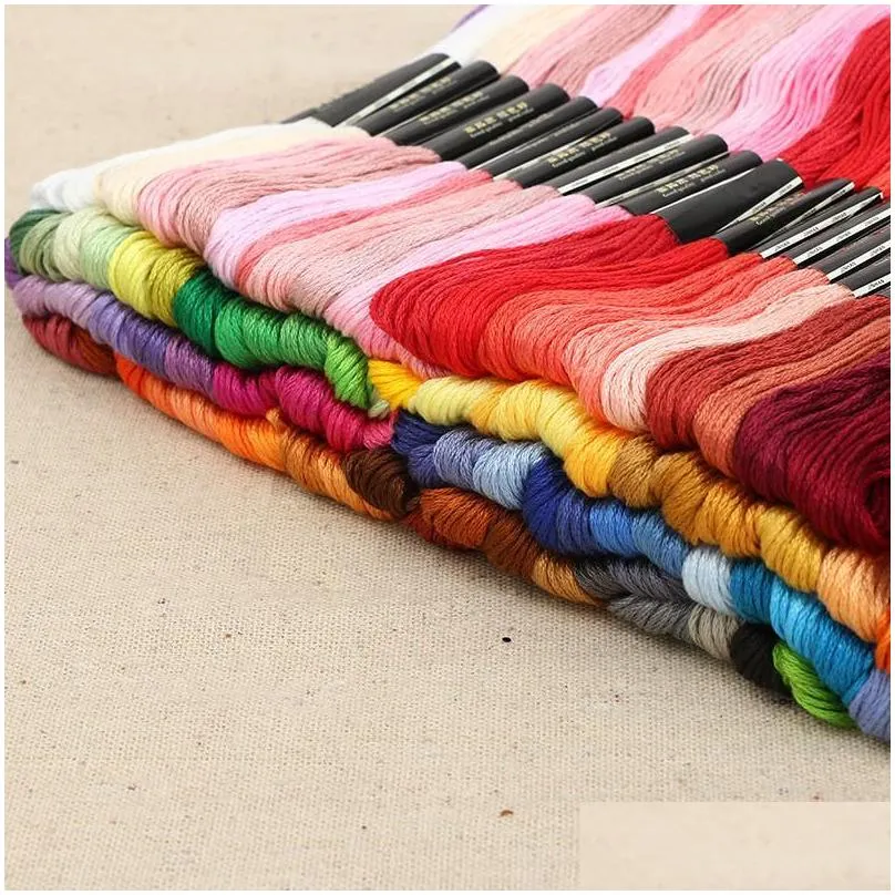 8.7 yard embroidery thread cross stitch thread floss cxc similar dmc 447 colors wholesale lz0903