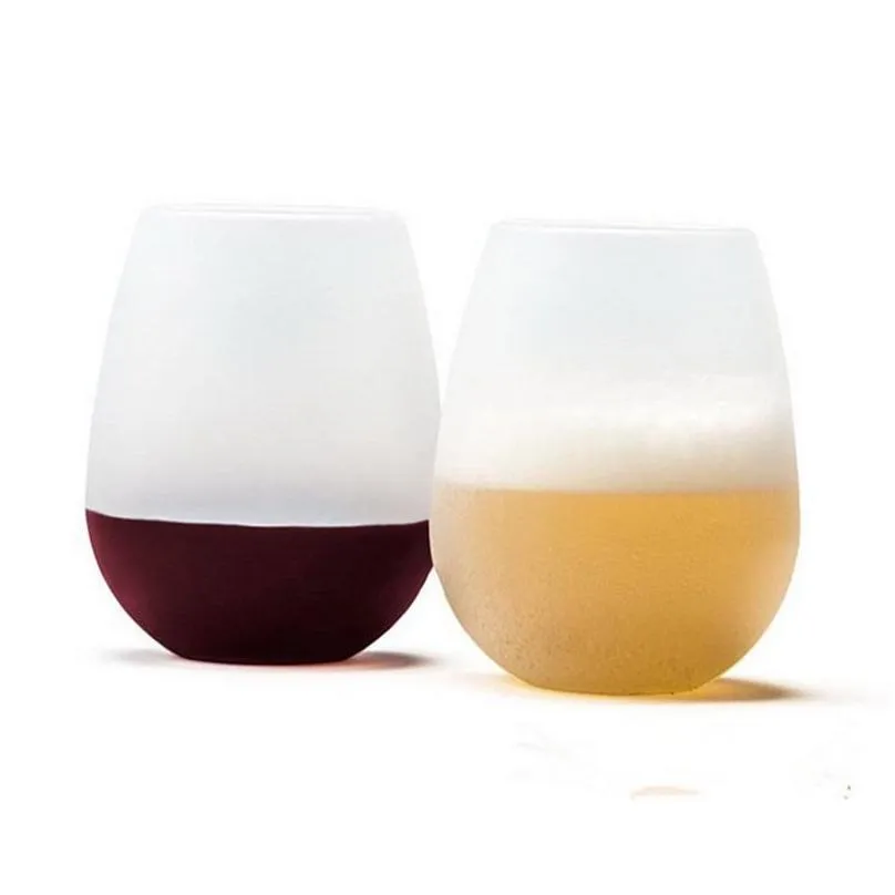 new design fashion unbreakable clear rubber wine glass silicone wine glass siliconevogue silicone beer cupsglass drinkware for camping