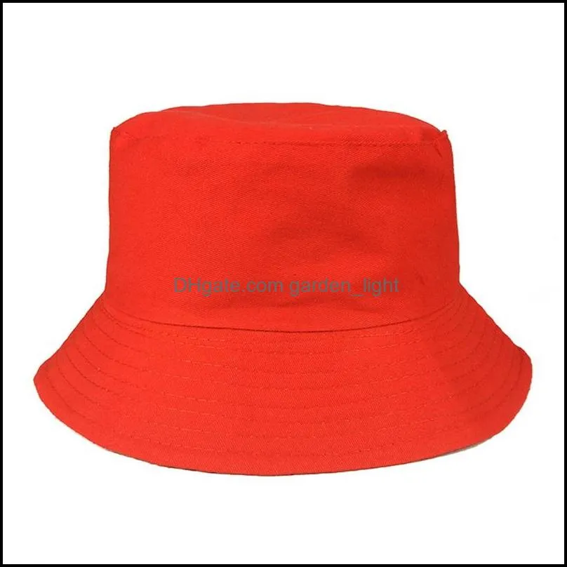 adult fabric advertising caps lady solid color flat roof bucket hats fashion sunshade fisherman hat 4dk j2