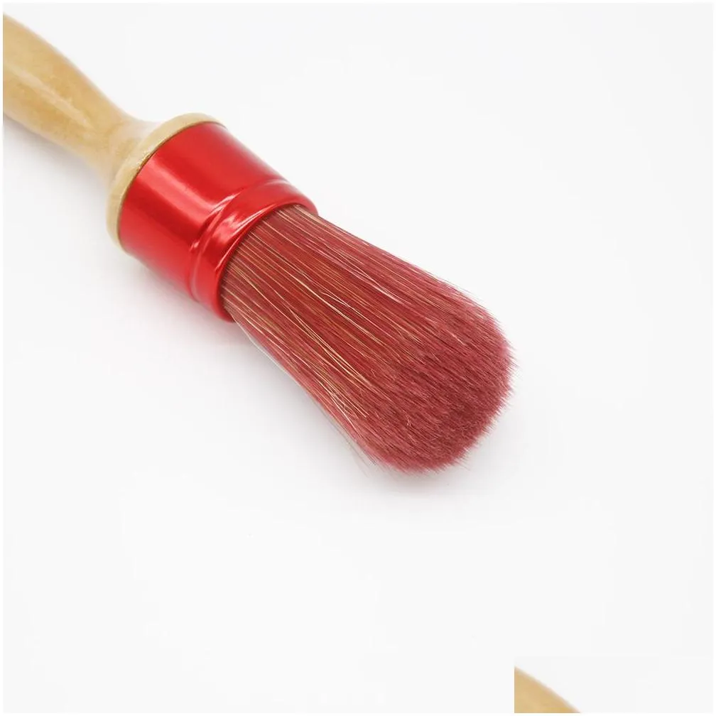 type 561 yep wooden handle red oxided ferrule spanish round paint brush with hanger