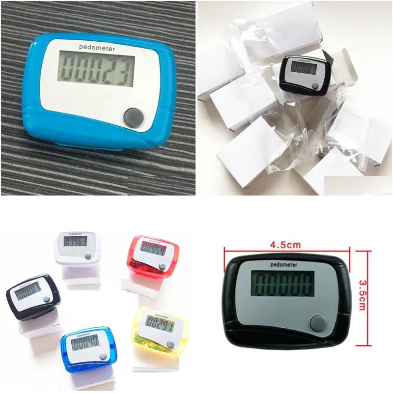 pocket lcd pedometer timers mini single function pedometer step  counter