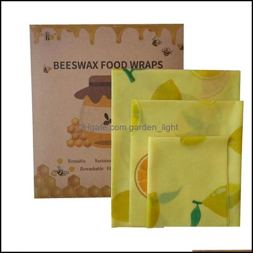 reusable food wrap camping beeswax printed wraps outdoor picnic biodegradable storage wrap food  keeping covers 1187 v2