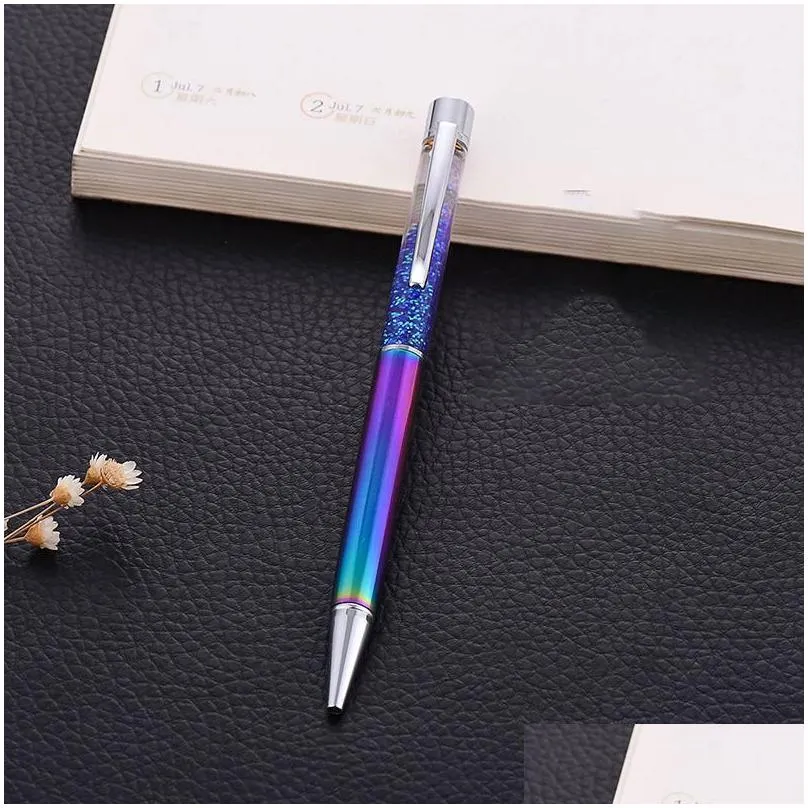 promotion wholesale different colors crystal diamond ballpoint pen roller ball pens for writing christmas gift 0479