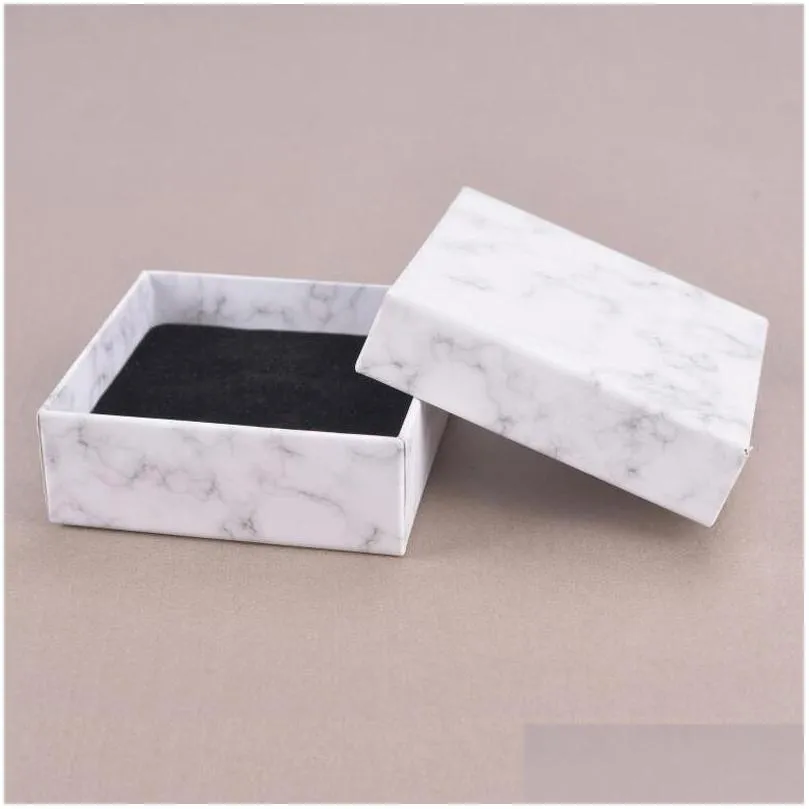 high quality luxury marble jewelry paper box packaging ring pendants boxes cardboard gift box wholesale lx2869