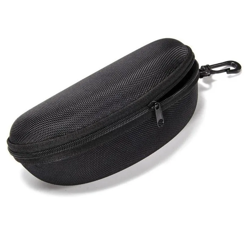 sunglass protection box eyewear cases oxford cloth black color zipped glasses case optional cloth