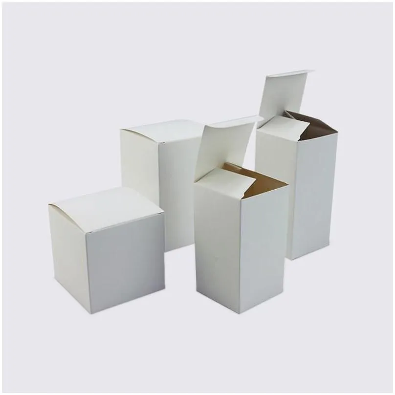 20 size white packaging gift small cardboard boxes square kraft paper cardboard packaging paper box factory wholesale lz0740